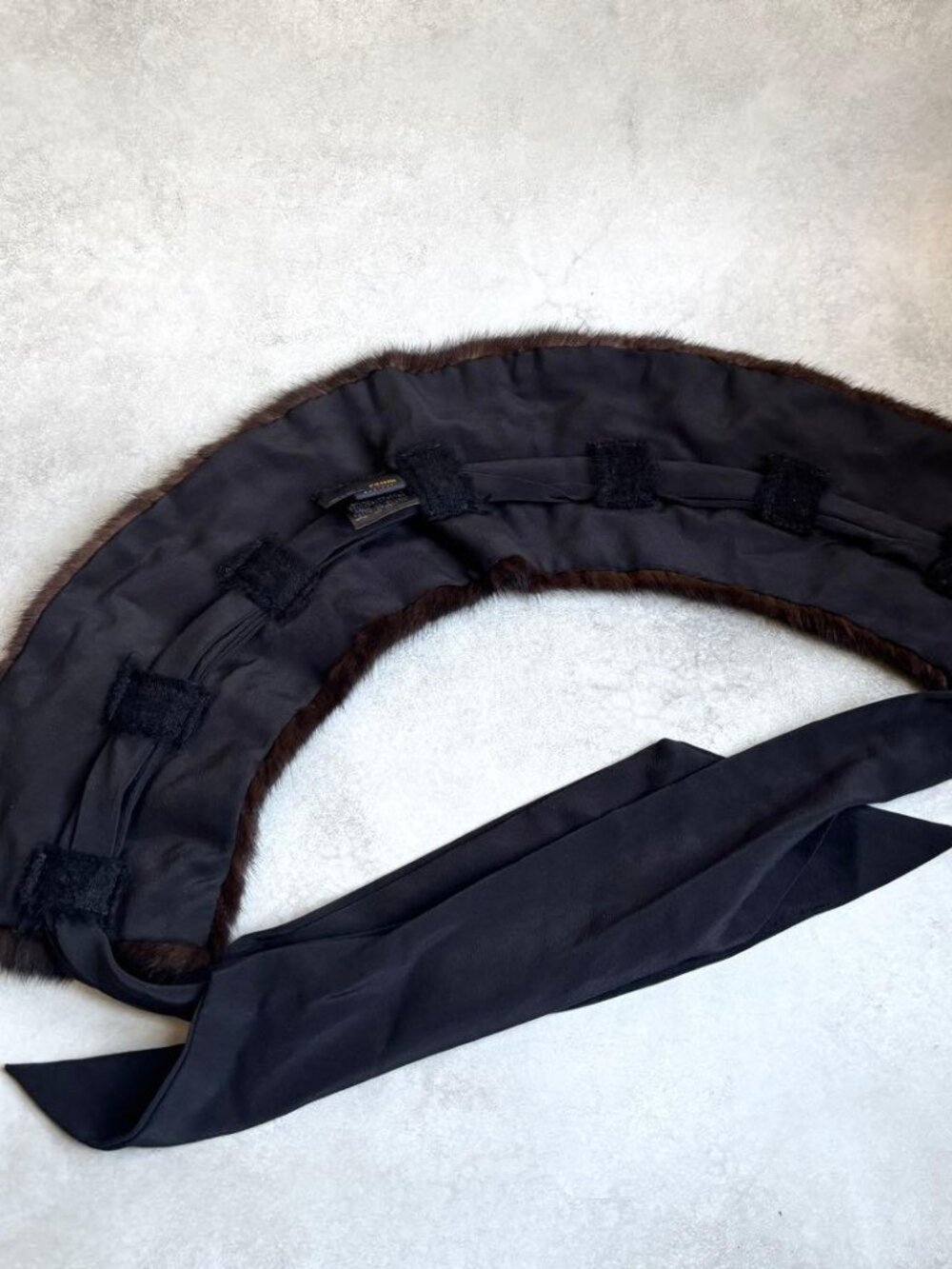 ★SOLD★ Fendi Fatipet Ribbon Shawl Black Scarf - Picture 5 of 13